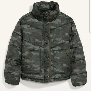 camo puffy jacket
